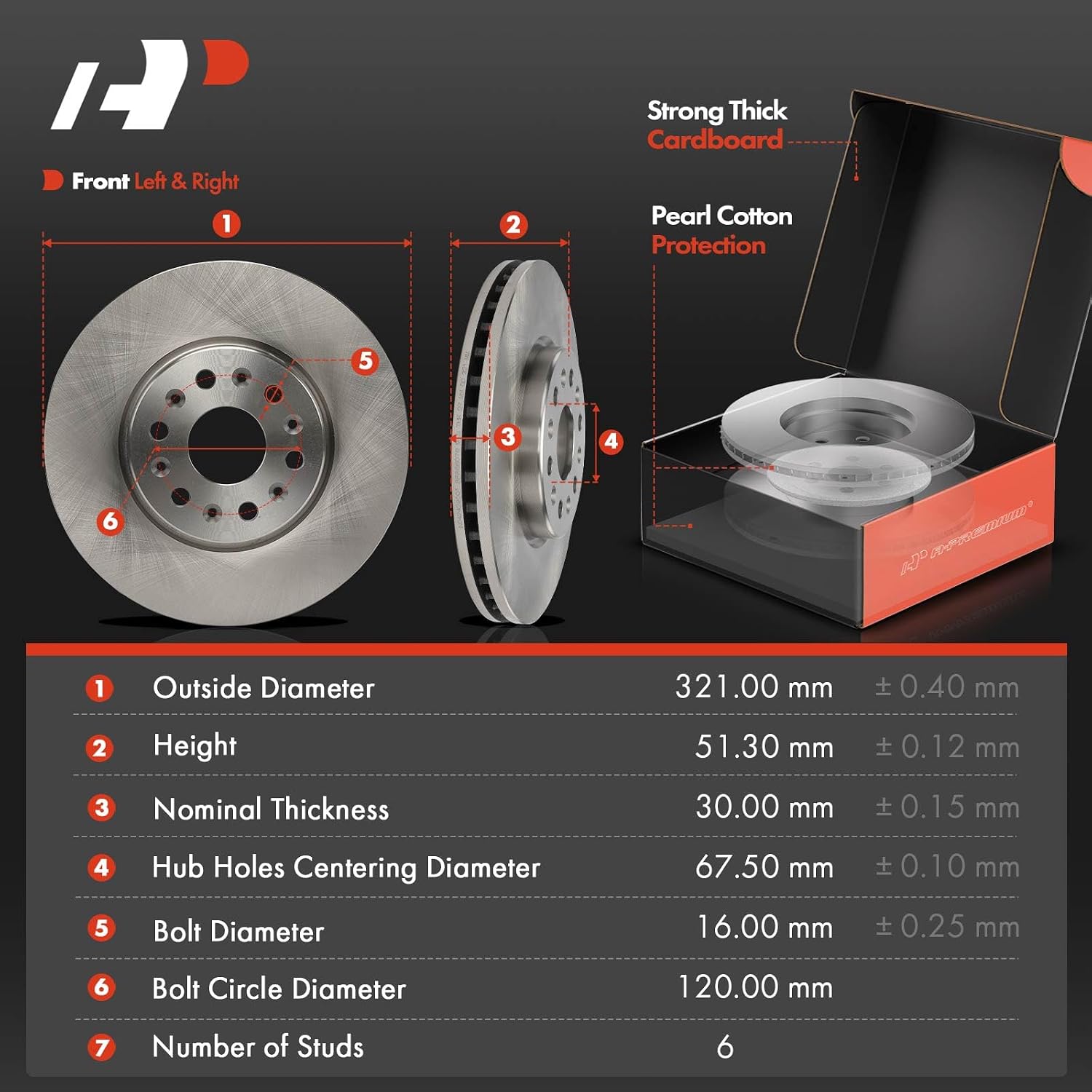 A-Premium Front and Rear Vented Disc Brake Rotors + Ceramic Pads Kit Compatible with Select Chevrolet, Buick and GMC Models - Traverse 2018, Blazer 2019-2020, Enclave 2018-2020, Acadia 2017-2020