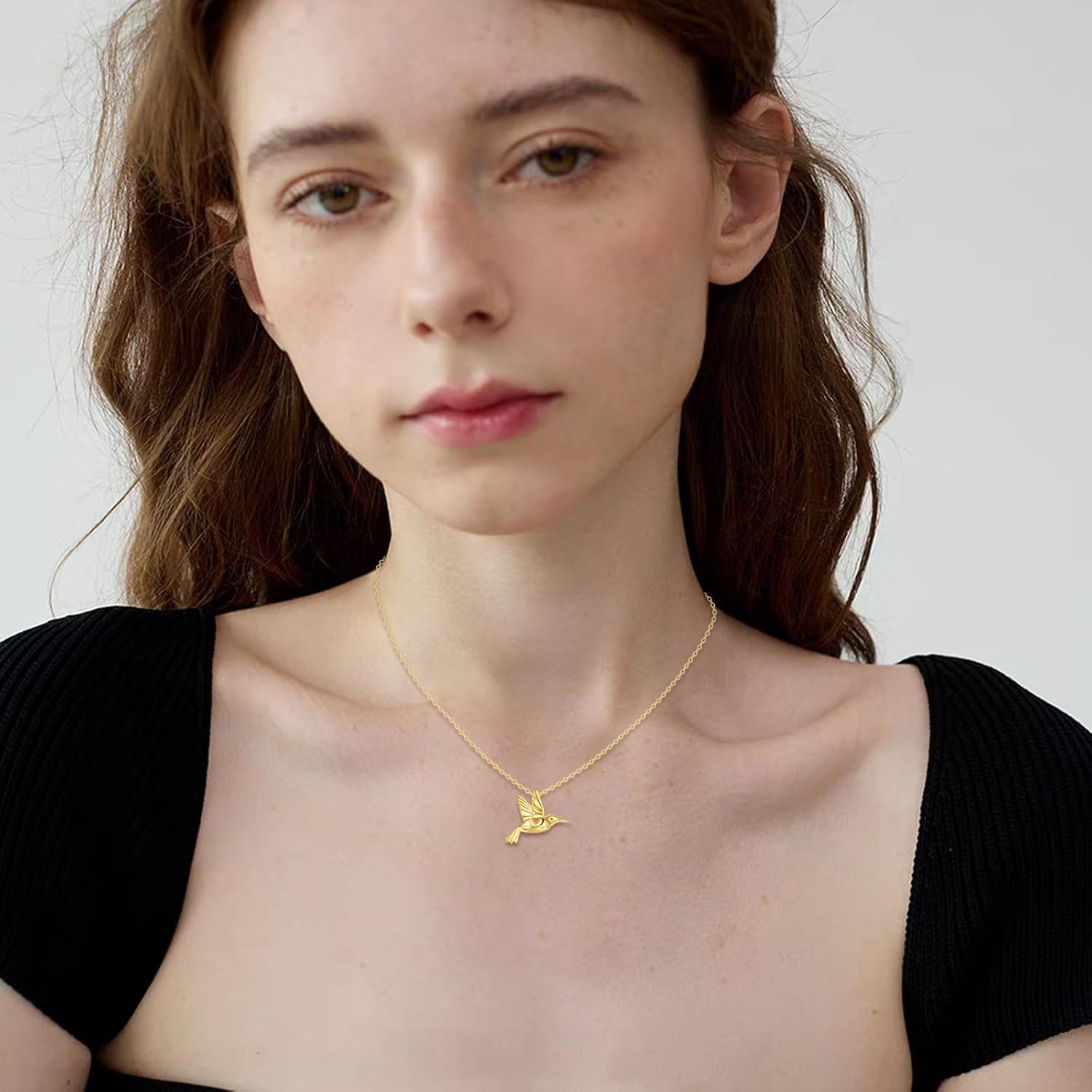 KECHO 14K Gold Red Cardinal/Hummingbird/Ladybug/Dragonfly Necklace Gifts for Women Pendant Memorial Jewelry
