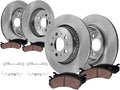 Detroit Axle - 8pc Brake Kit for 2010-2014 Volvo XC90, Disc Brakes Rotors Ceramic Brake Pads with Hardware 2011 2012 2013 Replacement : 12.91' inch Front and 12.16' inch Rear Rotor