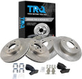 TRQ Front and Rear Brake Pad and Rotor Set Ceramic Compatible with 1999-2001 Infiniti G20 1993-2001 Nissan Altima 2000-2001 Sentra