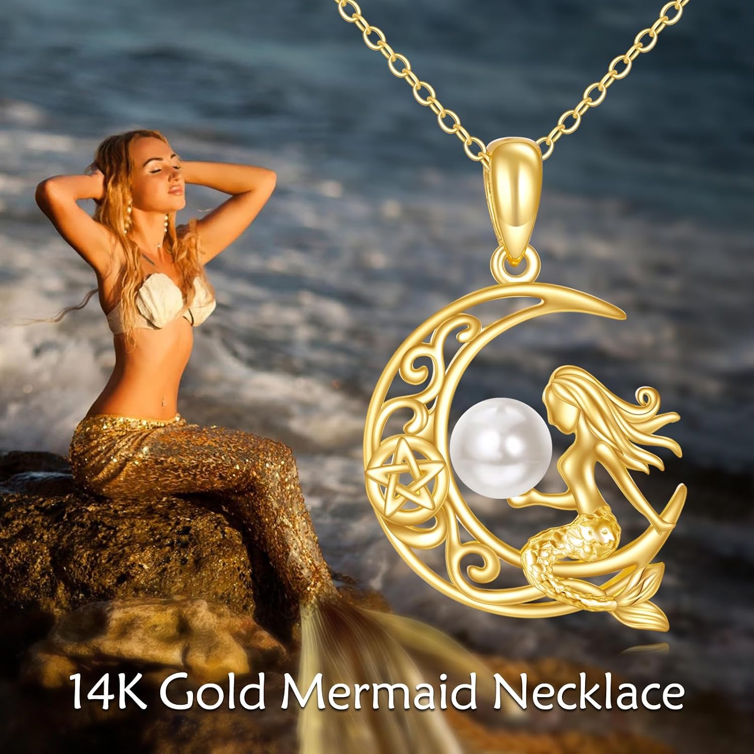 KECHO Christmas Gifts 14k Solid Gold Animals Necklace for Women Giraffe Bee Elephant Ladybug Koala Axolotl Horse Unicorn Cat Necklaces Pendant Jewelry Mothers Day Birthday for Mom Wife Friends