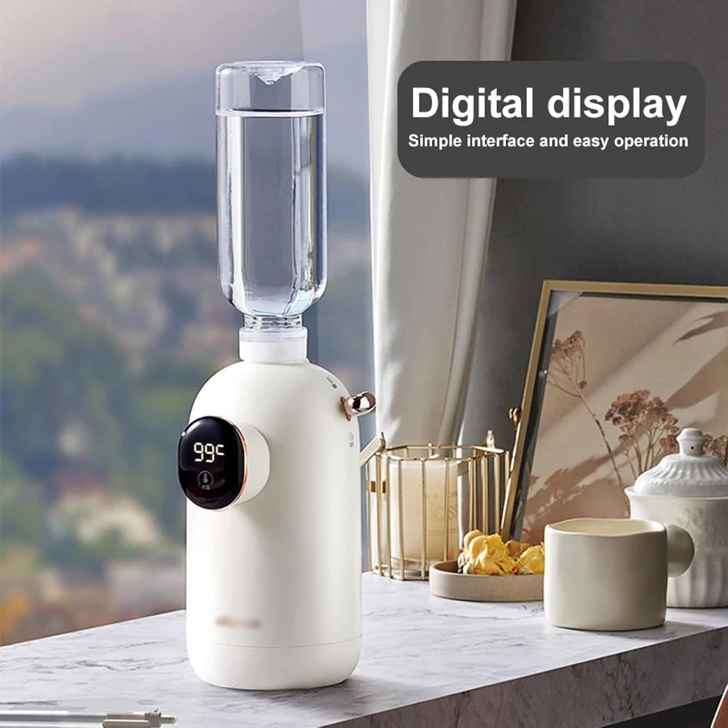 Water Dispenser Instant Hot Water Dispenser Mini Desktop Electric Kettle Fast Heat Portable Kettle Cute Multipurpose Water Dispenser for Home (No ag Bottle