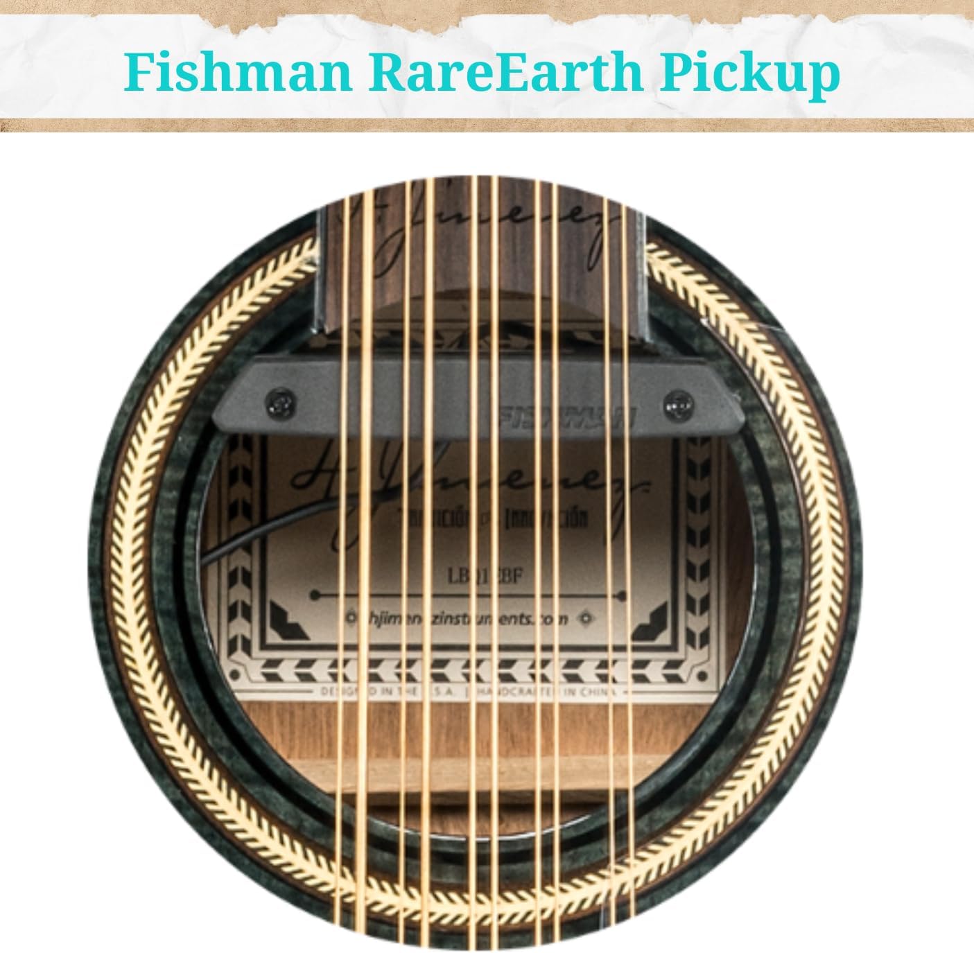 H. Jimenez LBQ4ETB El Patron Bajo Quinto, Acoustic-Electric Guitar with Gig Bag, Transparent Blue