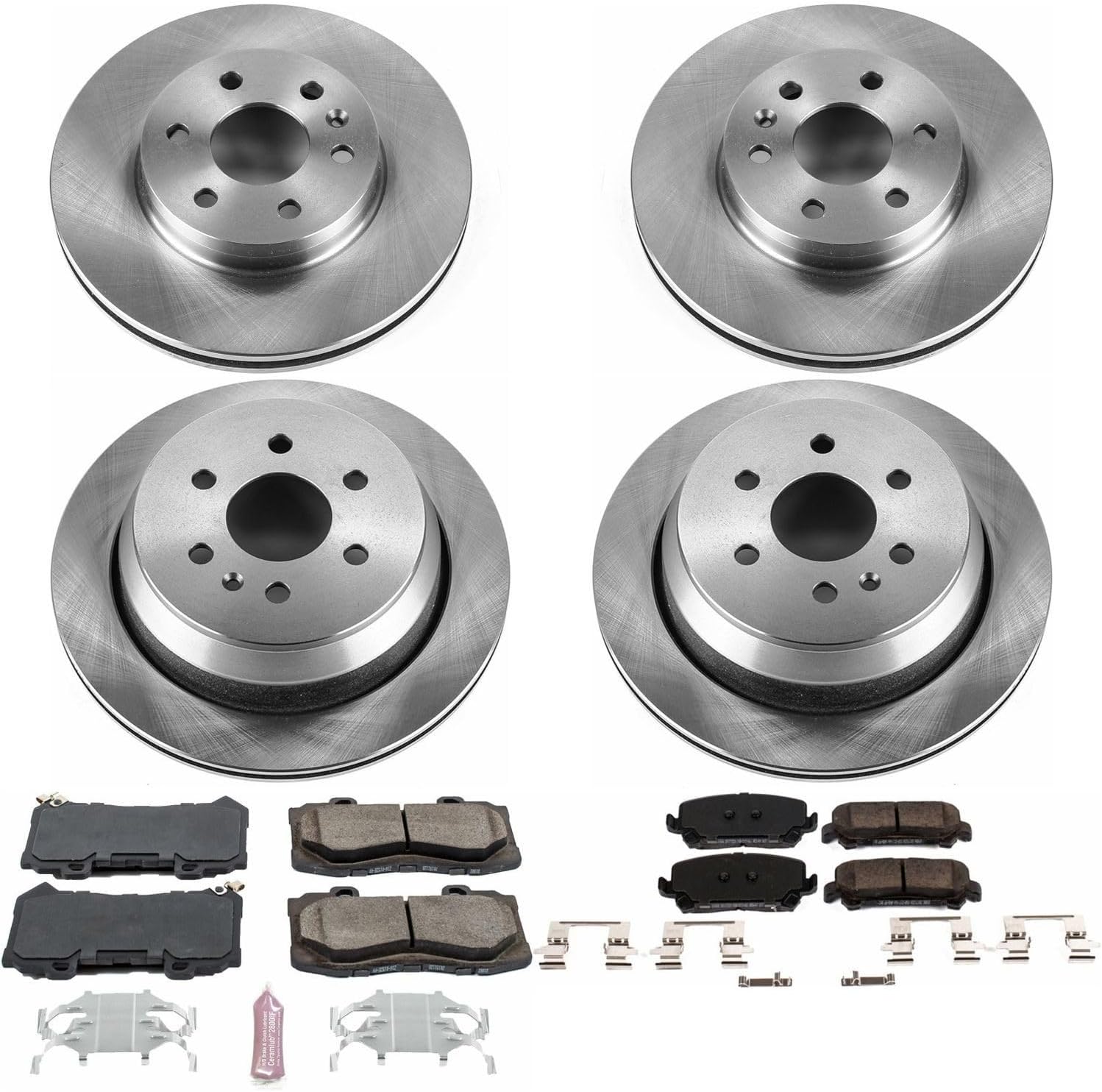 PowerStop Front and Rear Brake Kit for Chevrolet Colorado 2015-20 | GMC Canyon 2015-20 - Z17 Ceramic Brake Pads & Disc Rotors Replacement, KOE7228