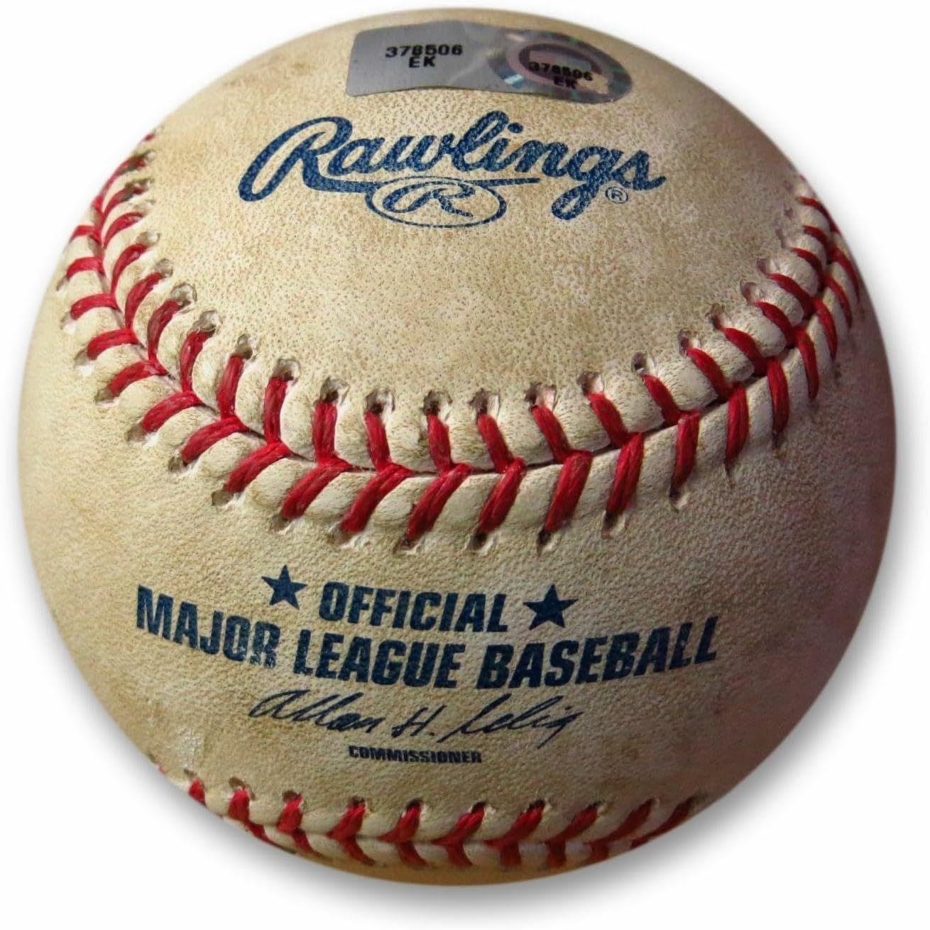 Luis Criz Game Used Baseball 5/3/13 - Hit - Single off Zito Dodgers EK378506 - MLB Game Used Baseballs