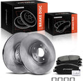 A-Premium 13.31 in (338.20 mm) Front Vented Disc Brake Rotors + Ceramic Pads Kit Compatible with Select Hyundai Models - Santa Fe 2013-2016, Santa Fe XL 2015-2016, 6-PC Set