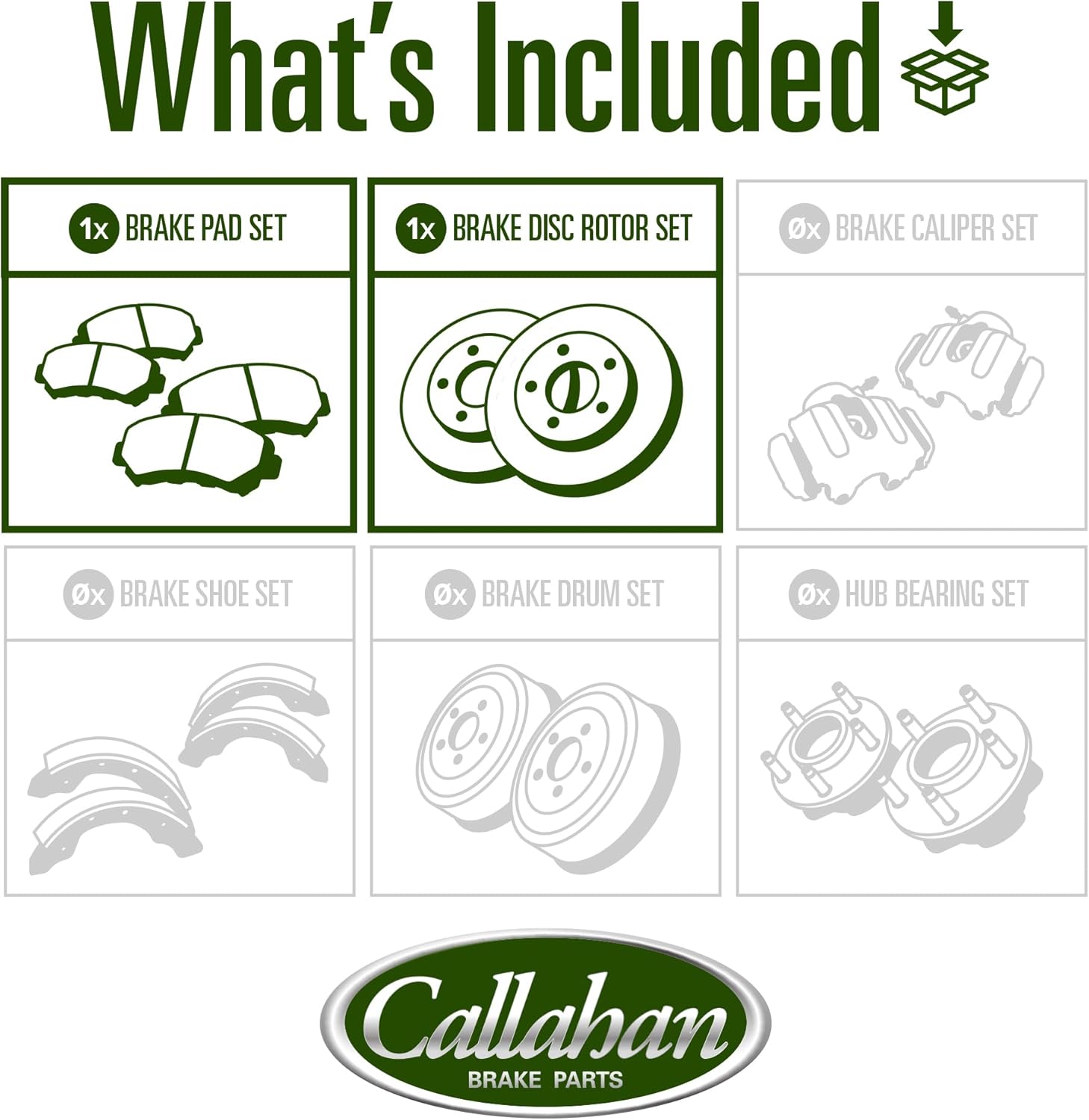 Callahan Brake Parts Front Brake Kit For Hyundai Venue 2020-2022, Kia Soul 2020-2023 [Model Specific] Replacement Brake Rotors with Ceramic Brake Pads