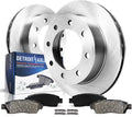 Detroit Axle - Front Brake Kit for 2003-2008 Dodge Ram 2500 3500, 2005-2008 4000, Disc Rotors Ceramic Brakes Pads 2004 2006-07 Replacement: 13.91' Rotor
