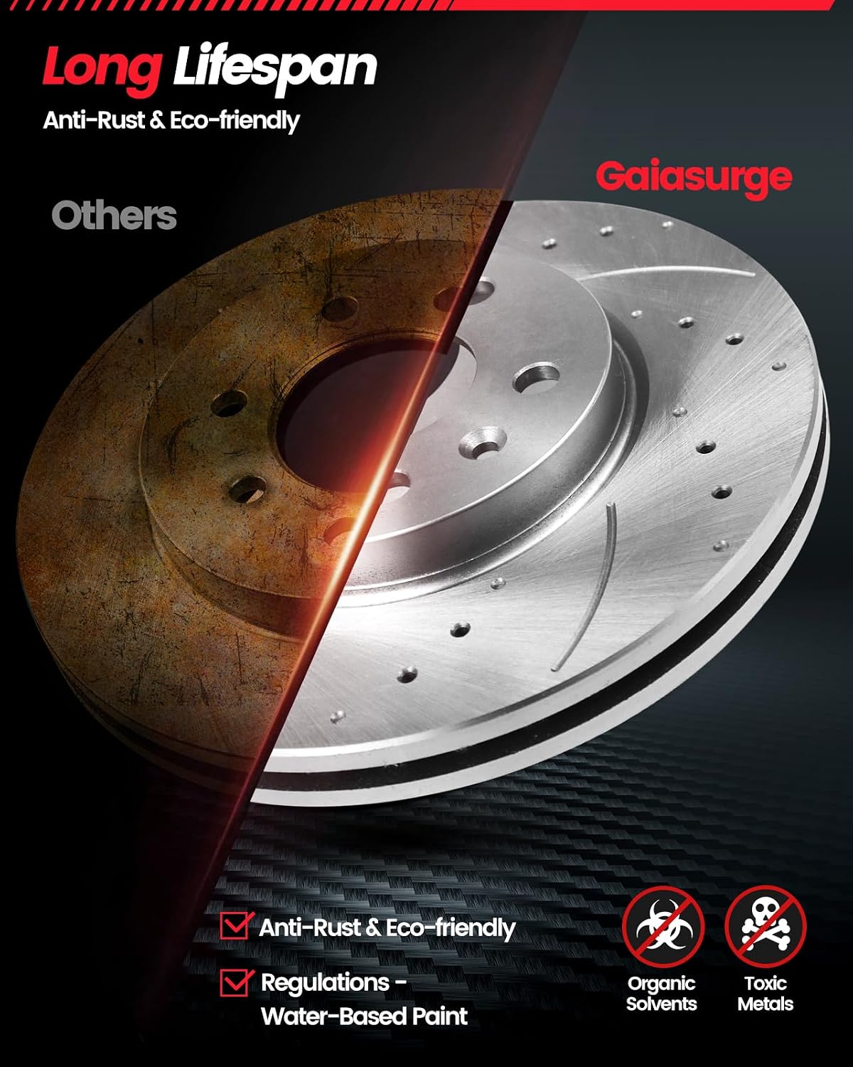Front Brake Pads And Rotors Kit Compatible With 2012-2021 Jeep Grand Cherokee, 350mm(13.8in), Heavy Duty Brakes, without police package, Automotive Replacement Brake Kits Drilled And Slotted
