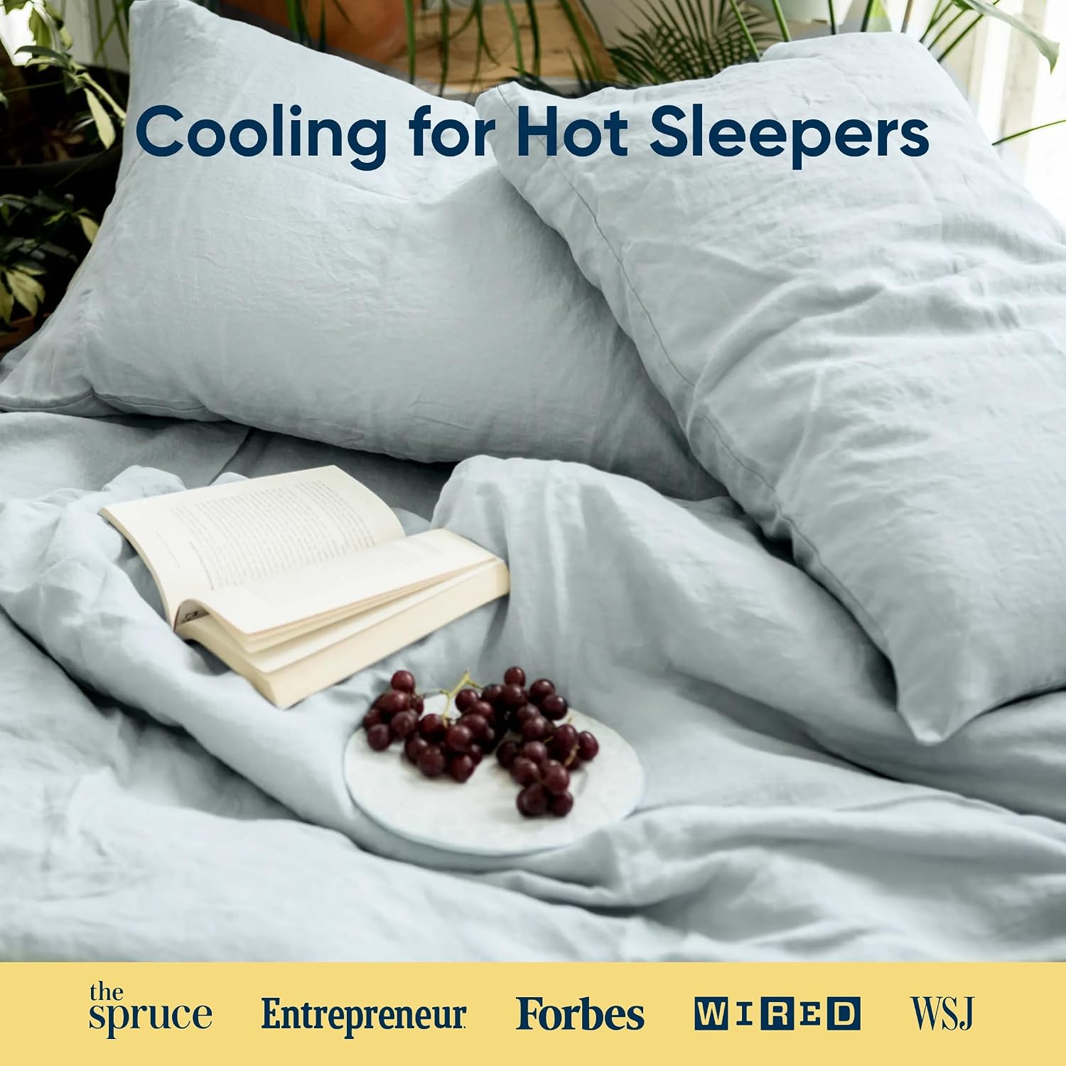 Vesta Premium 100% Bamboo Viscose Duvet Cover, SuperBamboo Cooling for Hot Sleepers, Softer Than Silk, Perfect for Gift Giving, High Thread Count (Azure Blue, Full/Queen)