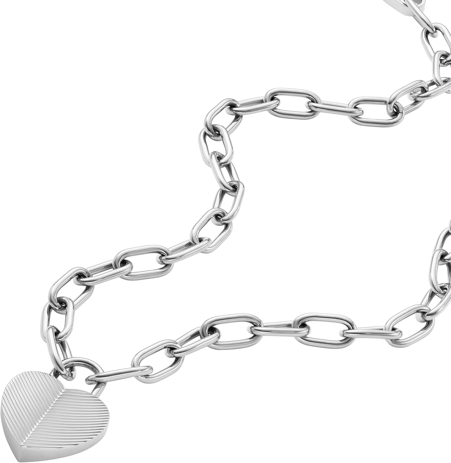 Fossil Women's Sterling Silver or Silver-Tone Stainless Steel Pendant Chain Necklace for Women