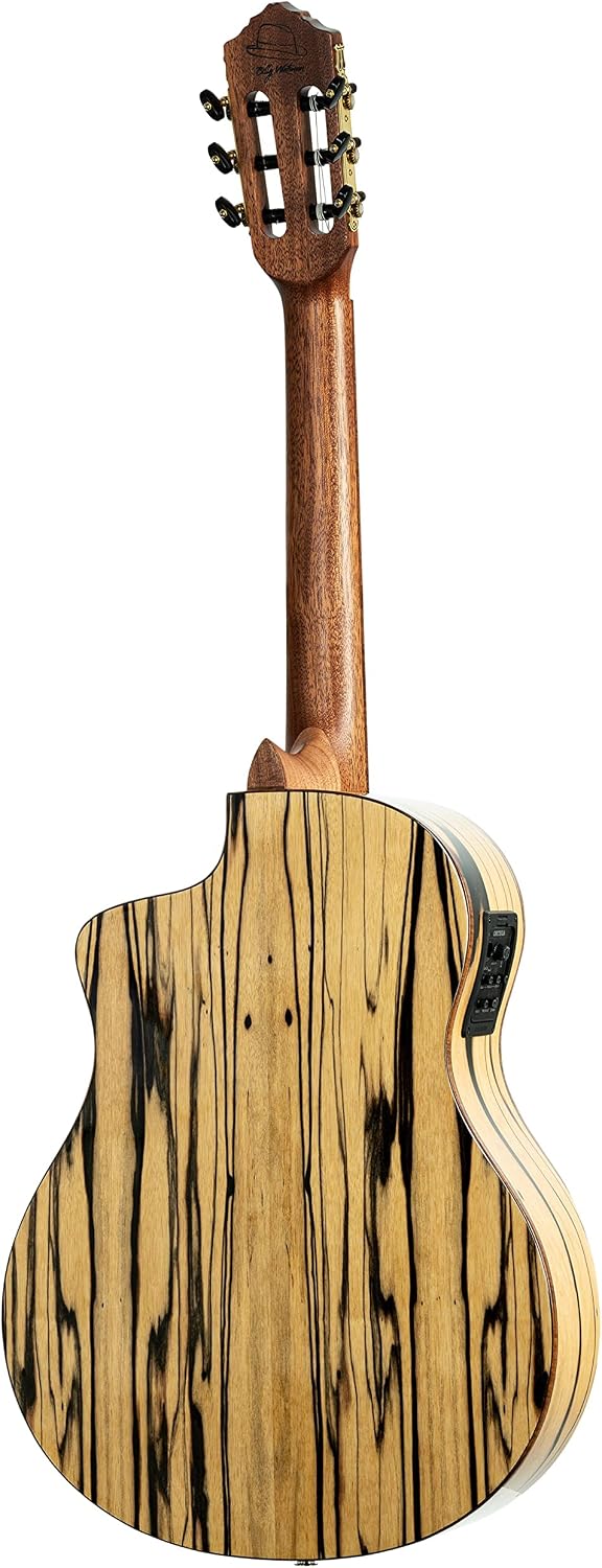 Ortega Guitars 6 String Signature Series Billy Watman Acoustic-Electric Nylon Classical Guitar w/Bag, Right, Full (BYWSM)