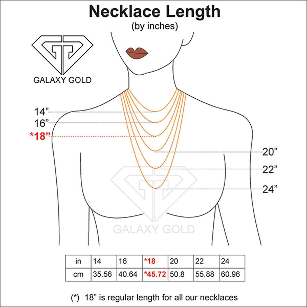 Galaxy Gold GG 2.53 Carat 14k Solid Gold Necklace with Natural Diamond and Sapphire