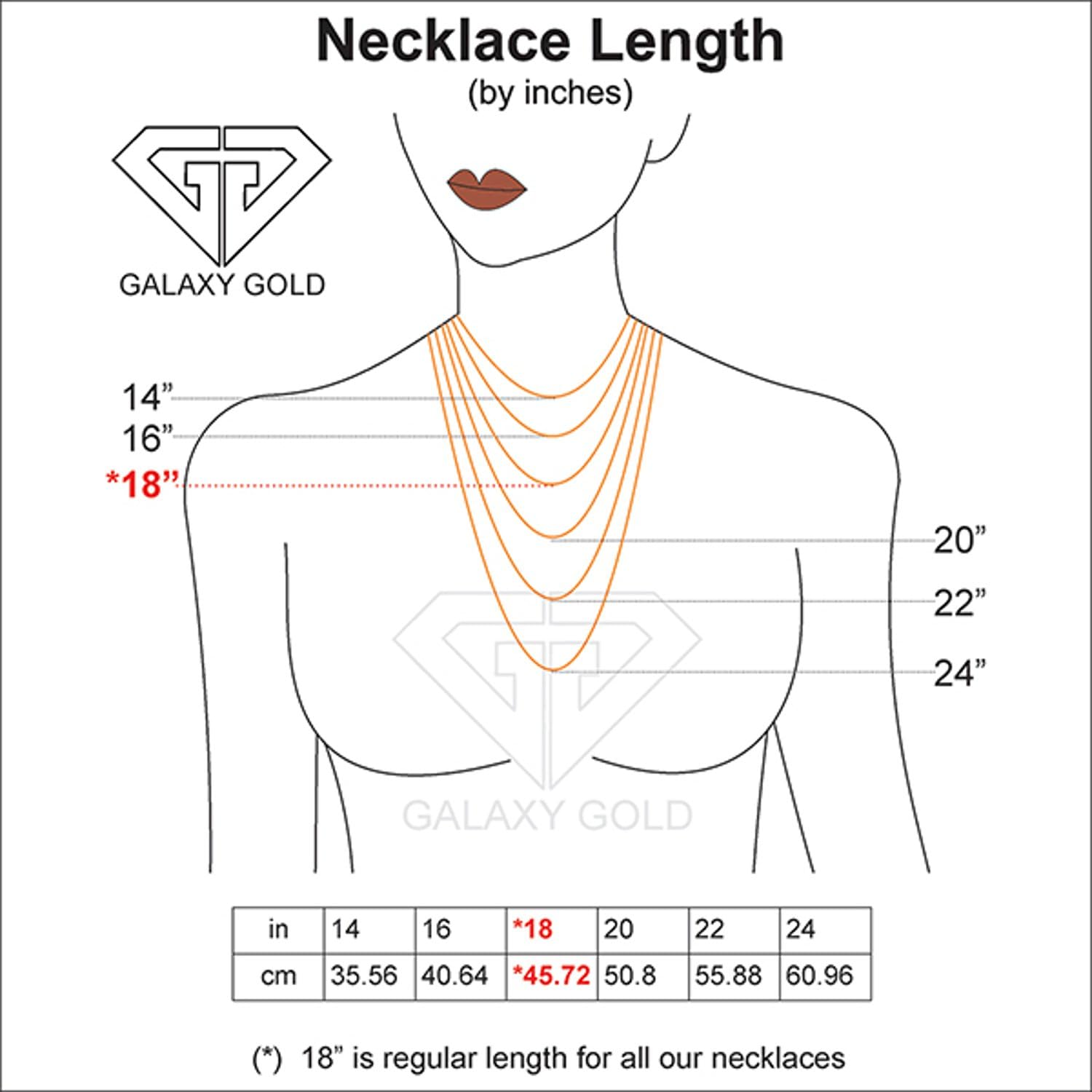 Galaxy Gold GG 2.53 Carat 14k Solid Gold Necklace with Natural Diamond and Sapphire
