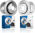 Detroit Axle - Brake Rotors for Ford 2012 2013 2014 F-150 Lobo, Drilled and Slotted Disc Brake Rotors Replacement : 13.78' inch Front and 13.70' inch Rear Rotor