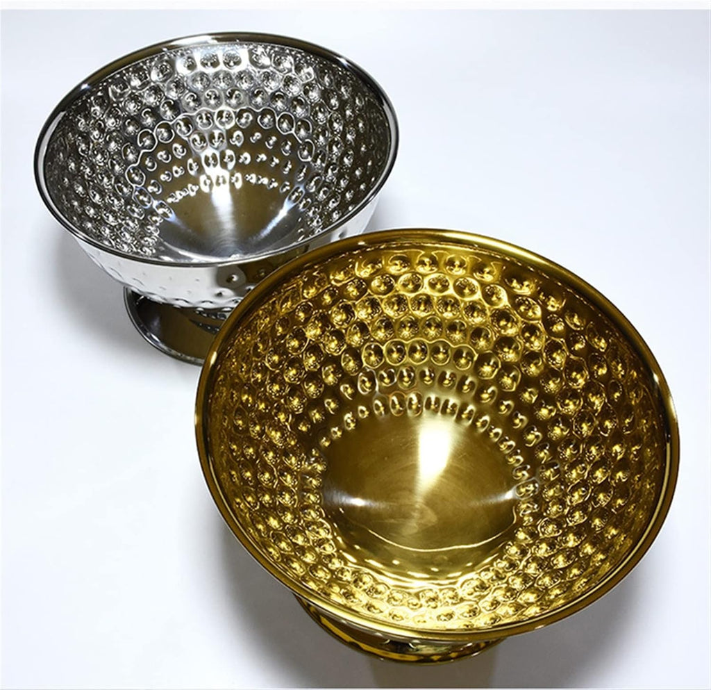Ice Buckets Ice Bucket Container Multifunctional Champagne Basin Stainless Steel Hammer Basin Bar Ktv Ice Wine Basin for Families, Parties Insulated Ice Bucket (Color : A)