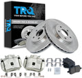 TRQ Front Brake Pad and Rotor Set Ceramic Vented Rotors Calipers Compatible with 2005-2007 Chevrolet Cobalt 2008-2010 HHR 2007-2008 Pontiac G5 2005 Saturn Ion