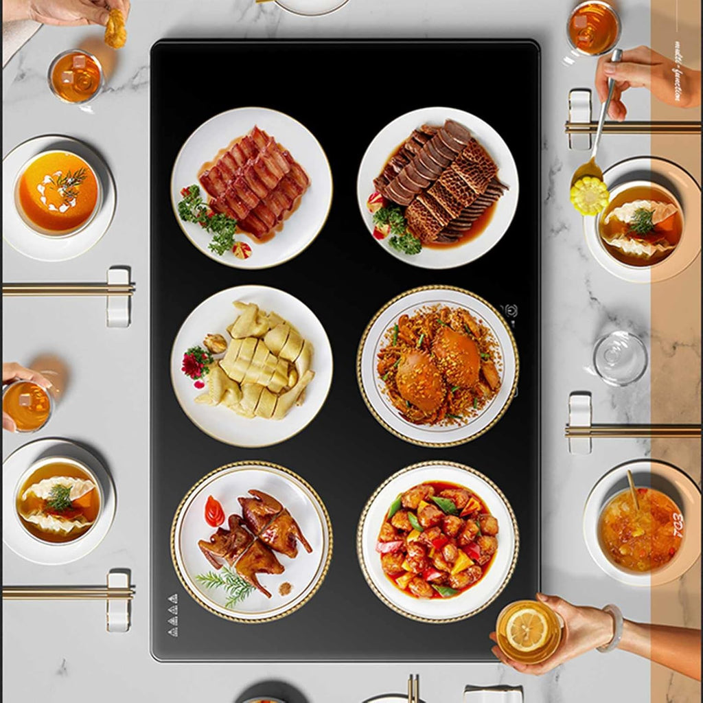 Electric Warming Tray, Food and Plate Warming Tray Electric Food Warmer Plate with Tempered Glass Surface Keeps Food Hot for Party Chafing Dish