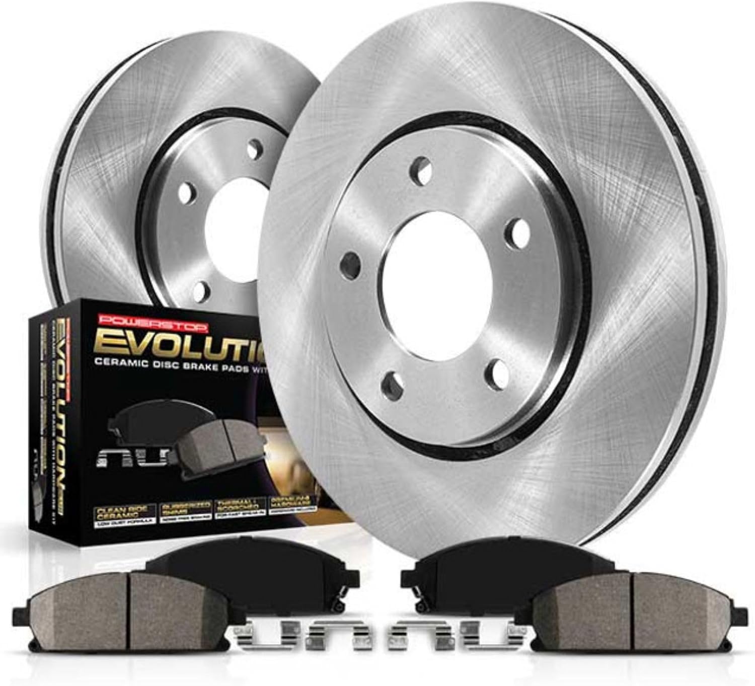 PowerStop Rear Brake Kit for Chevrolet Astro 2003-05 |Avalanche 1500 2002 |Silverado 1500 1999-06 |Silverado 1500 Classic 2007 - Z17 Ceramic Brake Pads & Disc Rotors Replacement, KOE2018