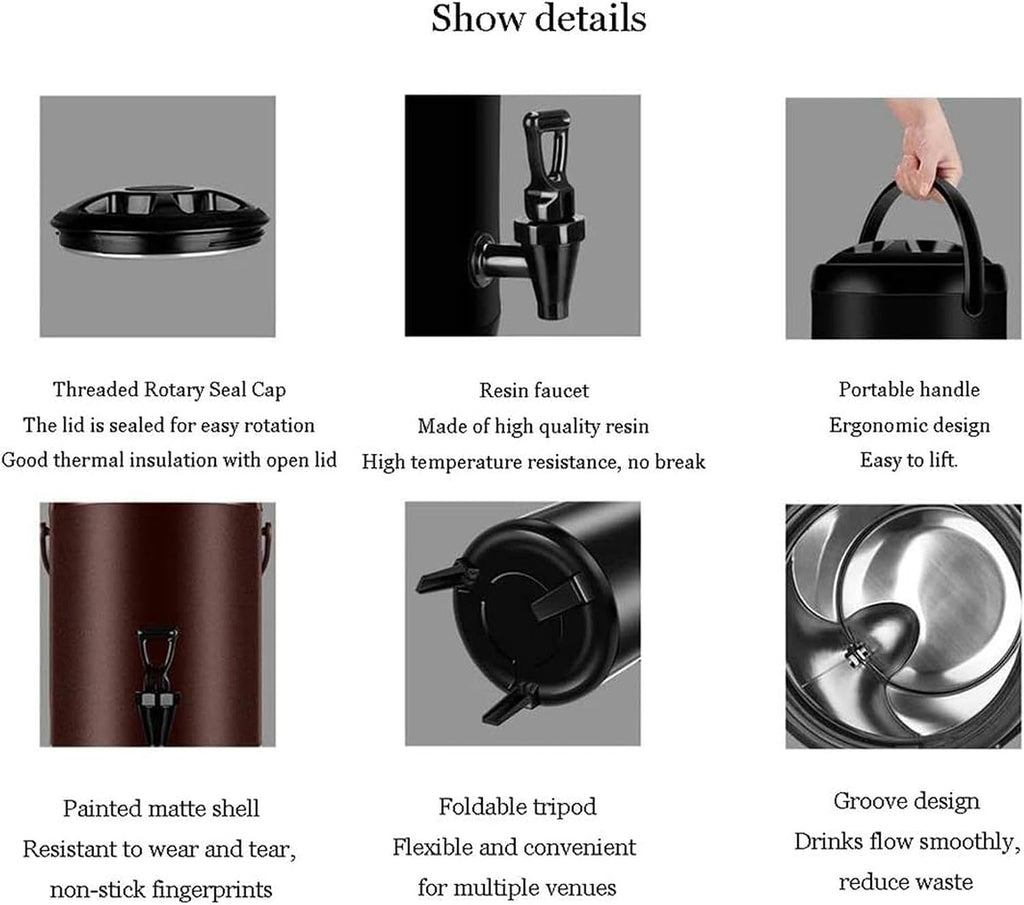Hot Water Dispensers,Electric Kettles Commercial Coffee Urn Hot Water Pot, Water/Beverage Dispenser for Keep Hot/Cold, Water Boiler and Beverage Warmer for Buffet, Adjustable Temperatur