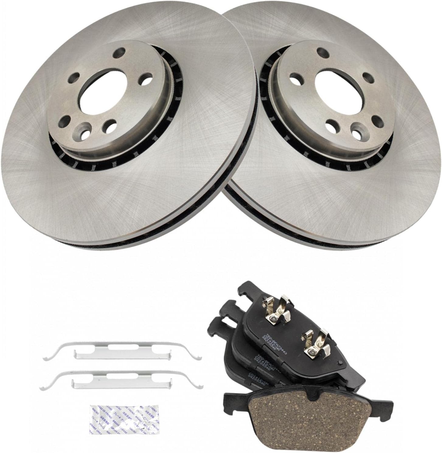 TRQ Front Brake Pad and Rotor Set Ceramic Compatible with 2011-2015 Volvo XC60