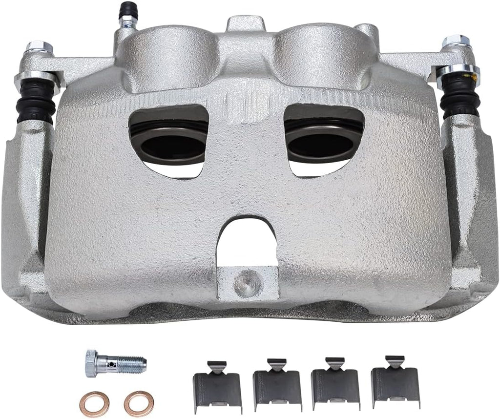 Detroit Axle - Front Brake Kit for Ford Expedition F-150 Lincoln Navigator Drilled & Slotted Brake Rotors Brake Caliper Ceramic Brakes Pads Replacement
