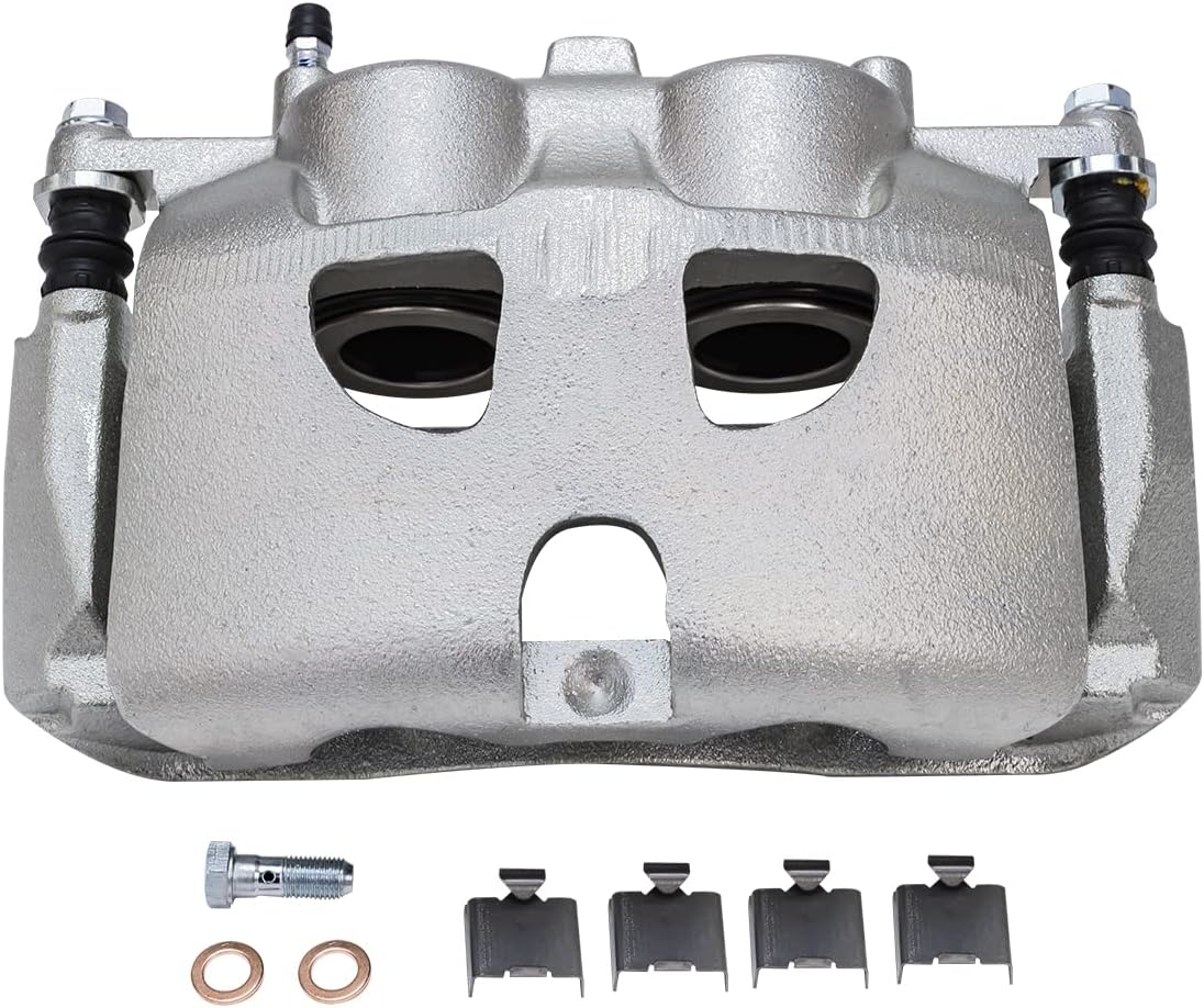 Detroit Axle - Front Brake Kit for Ford Expedition F-150 Lincoln Navigator Drilled & Slotted Brake Rotors Brake Caliper Ceramic Brakes Pads Replacement
