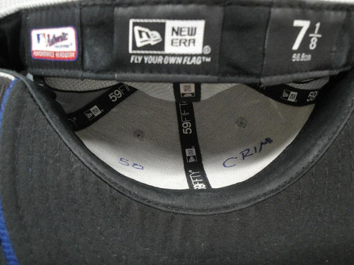 #50 Crim Los Angeles Dodgers Team issued Game Used Baseball Cap Hat 7 1/8 - Game Used MLB Hats