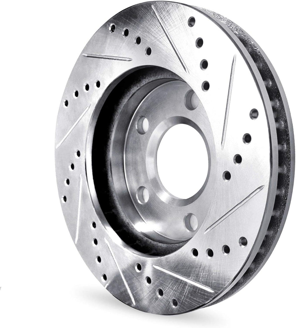 R1 Concepts Front Brake Kit Fits 2022 BMW 230i, M240i; 2019-2022 BMW 330i, X4, Z4; 2021-2022 BMW 430i, M440i; 2018-2022 BMW 530e, X3| Ceramic Pads, Drilled Slotted Rotors| Hardware| 13.7' Front