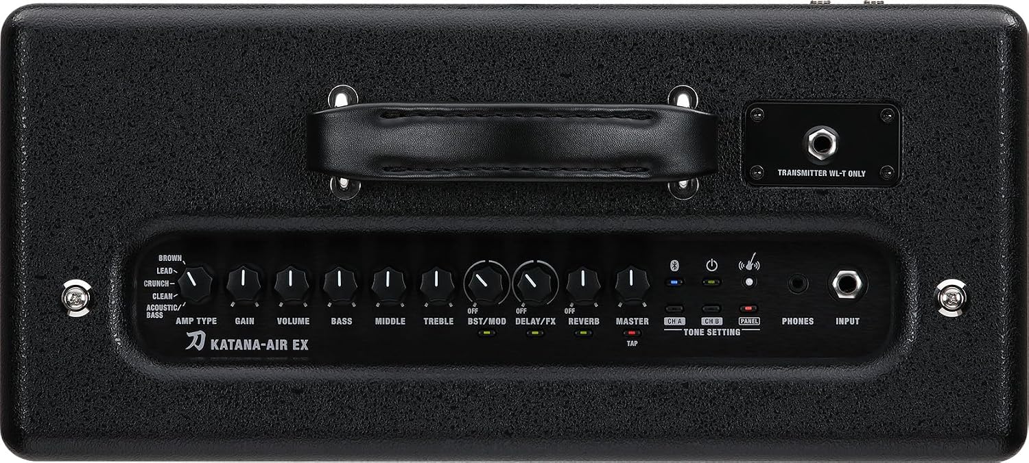 BOSS Katana-Air EX | Powerful Wireless Desktop Amplifier for Guitar, Bass & Acoustic-Electric Guitar & Bass | Stereo Sound with Dual Five-Inch Speakers | 5 Amp Characters | Premium Amps & Effects