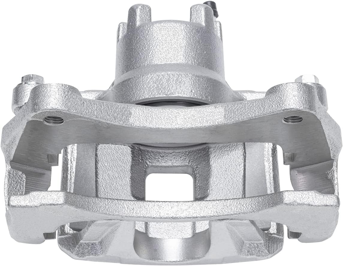 Detroit Axle - Front Brake Kit for Chrysler 200 Sebring Dodge Caliber Avenger Jeep Patriot Compass Drilled & Slotted Brake Rotors Ceramic Brake Pads Brake Calipers Replacement [11.57 inch Rotors]