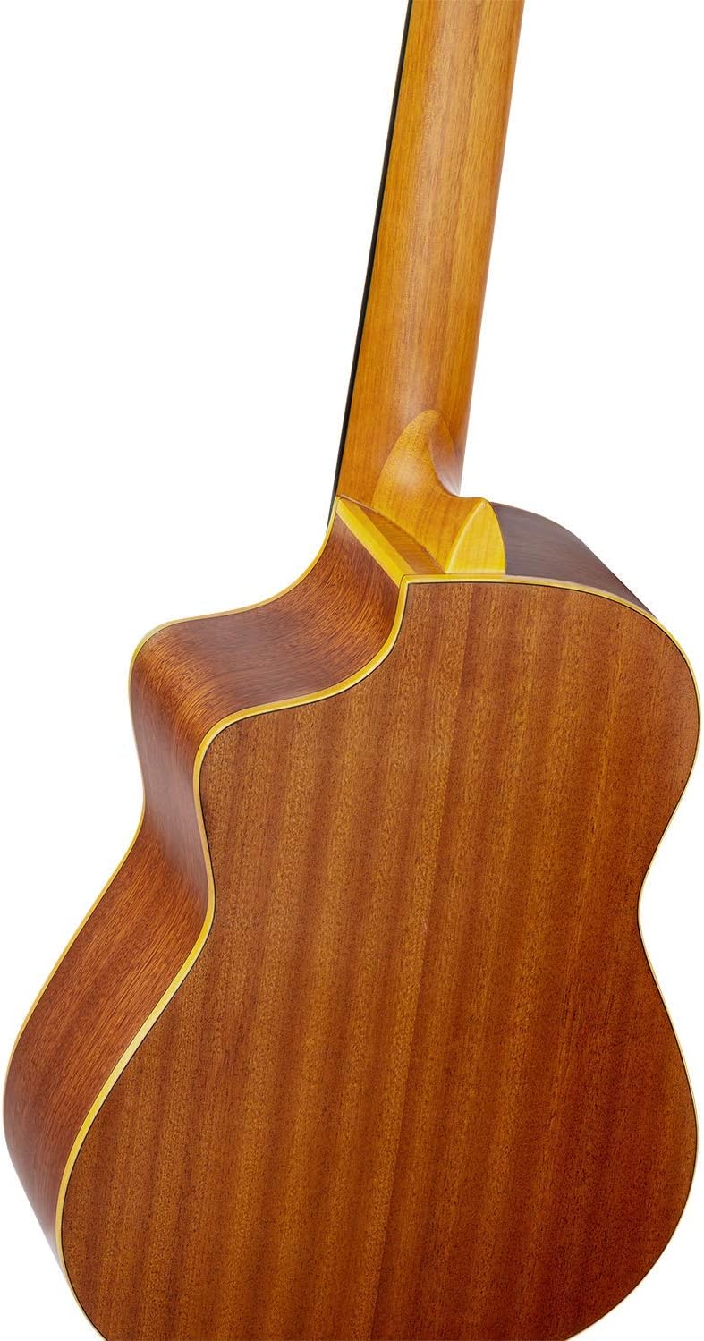RQ39E Ortega Guitars Requinto Series Pro Solid Top Acoustic-Electric Nylon String Guitar w/Bag