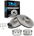 TRQ Front Brake Pad and Rotor Set Ceramic Vented Rotors Calipers Compatible with 2002 Subaru Legacy Outback