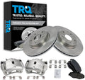 TRQ Front Brake Pad and Rotor Set Ceramic Vented Rotors Calipers Compatible with 2012-2015 Honda CR-V