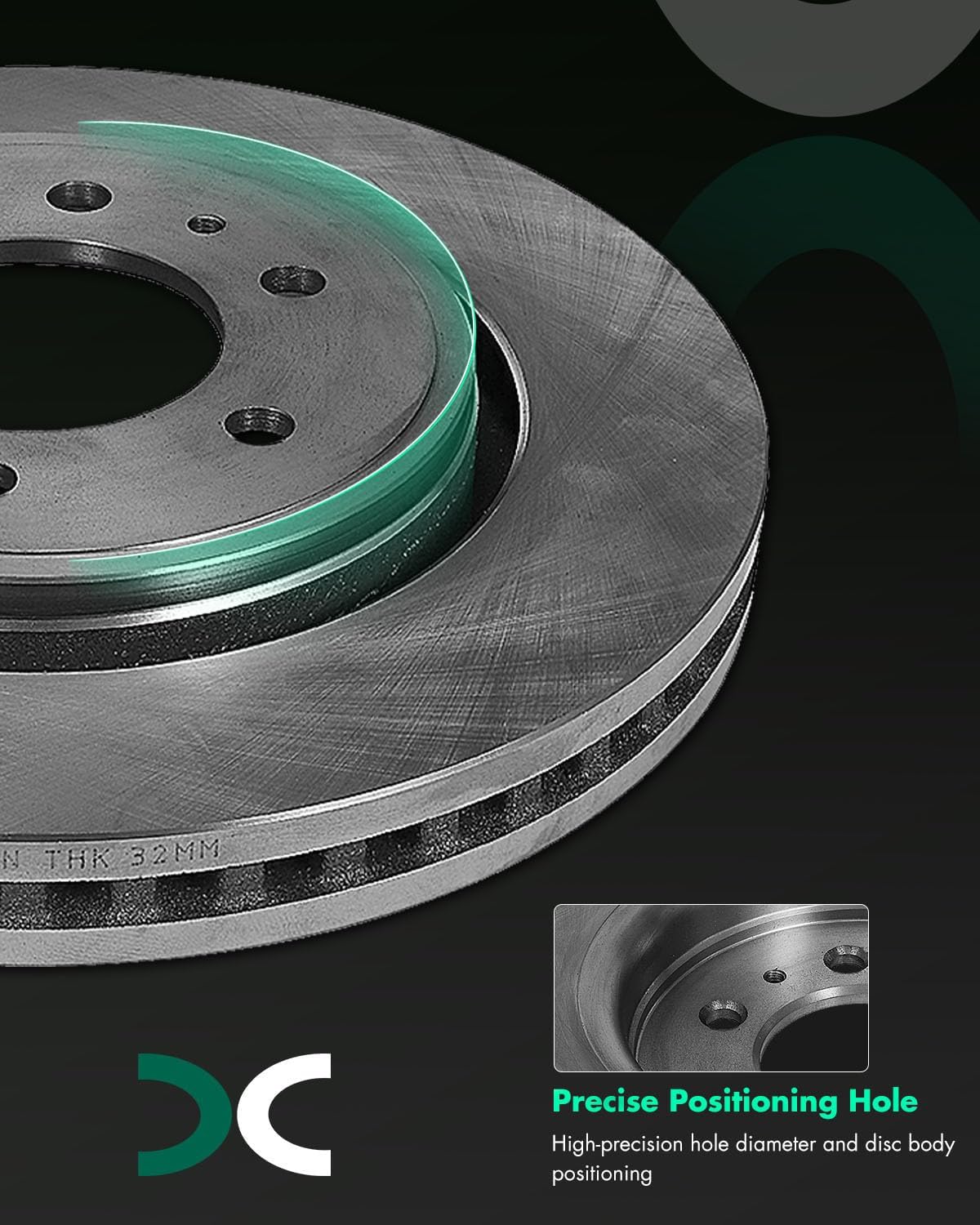 SCITOO - Brake Kits For Ford For Expedition 2010-2021,For F-150 2010-2020,For Lincoln For Navigator 2010-2021 Front Disc Brake Rotors and Semi Metallic Brakes Pads Replacement: 54153;D1414-8528