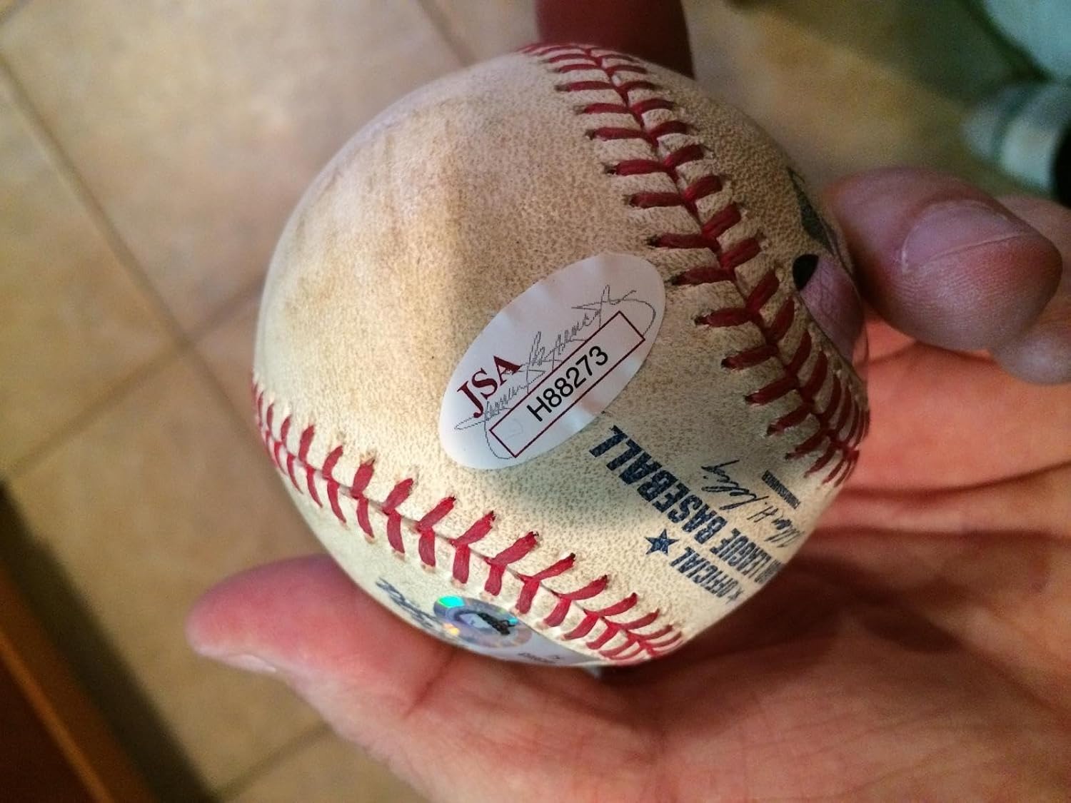 MARK TEIXEIRA MLB/JSA SIGNED INSCRIBED 300 HR GAME Game Used On 6-30-11 - MLB Autographed Game Used Baseballs
