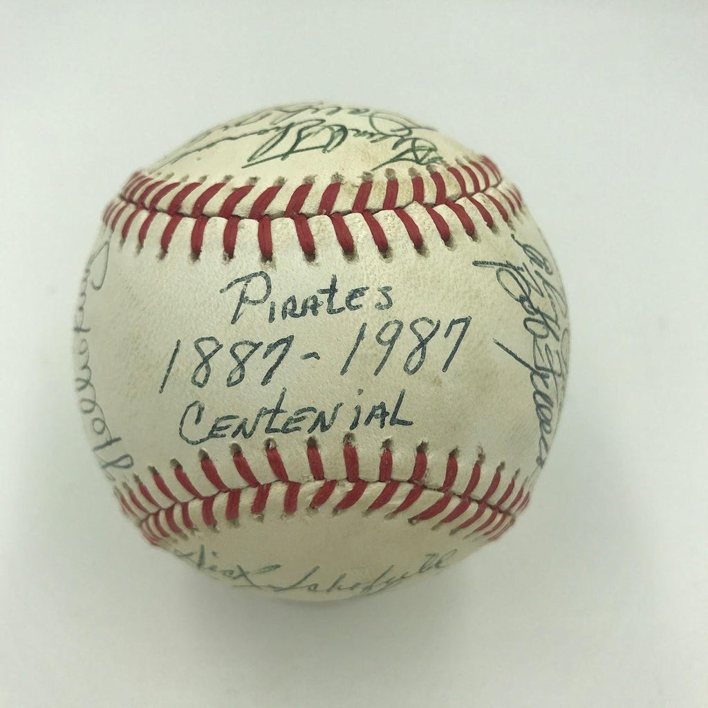 1887-1987 Pittsburgh Pirates Centennial Game Used Signed Baseball 17 Signatures - MLB Game Used Baseballs