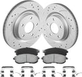 Front Brake Kit, Brake Rotors and Ceramic Brake Pads Compatible with 2007-2013 Nissan Altima|Anti-Rust Geomet Coated |295.8mm(11.6in)|31464 & D815A-7783 |Front Brake Rotors