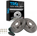 TRQ Front Brake Pad and Rotor Set Ceramic Vented Rotors Compatible with 2017-2020 Fiat 124 Spider 2016-2019 Mazda MX-5 Miata