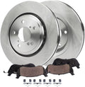 Detroit Axle - Front Brake Kit for 16-22 Honda Pilot 17-25 Ridgeline 17-20 Acura MDX, Disc Brake Rotors Ceramic Brake Pads w/Hardware 2018 2019 2021 2023 2024 Replacement