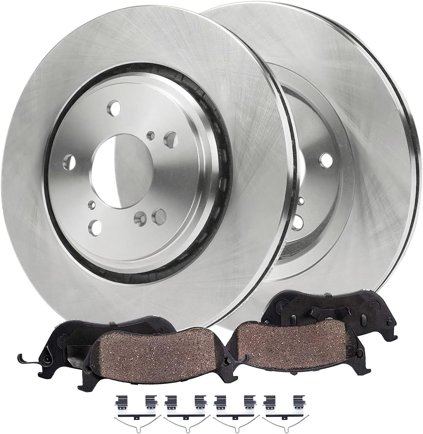 Detroit Axle - Front Brake Kit for 16-22 Honda Pilot 17-25 Ridgeline 17-20 Acura MDX, Disc Brake Rotors Ceramic Brake Pads w/Hardware 2018 2019 2021 2023 2024 Replacement