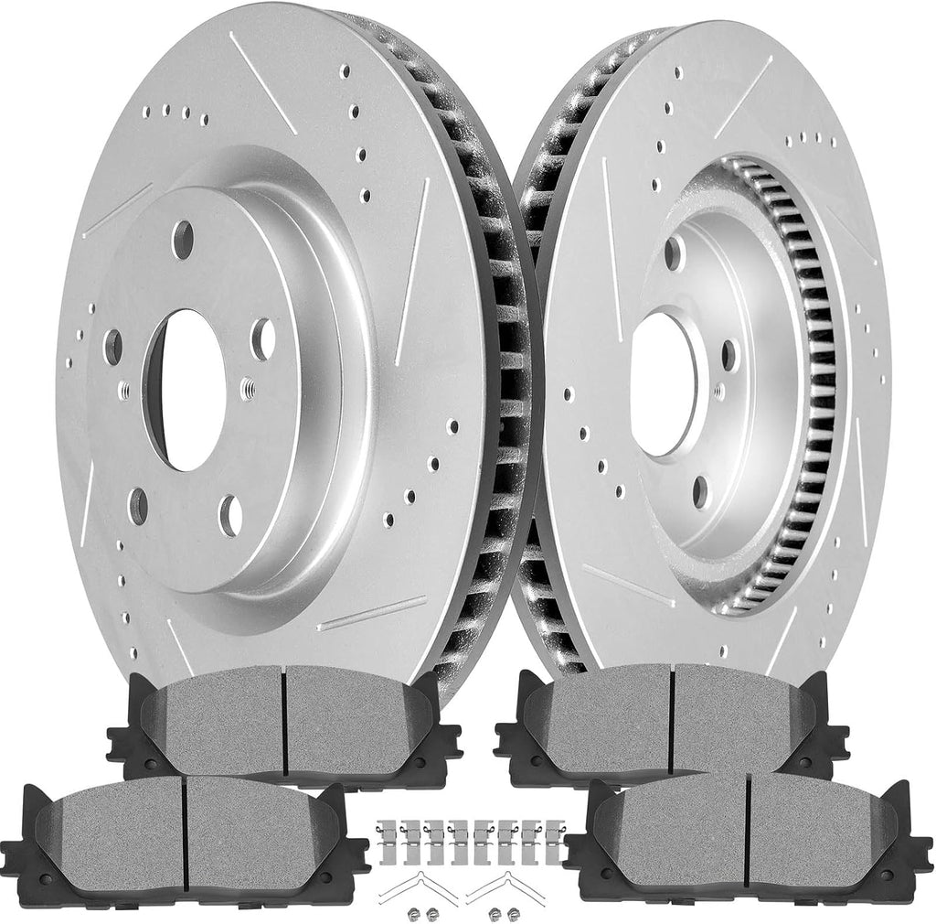 SCITOO Front 11.65' Brake Pads and Rotors Kits Fit For Lexus ES300h 2013-2018,For Lexus ES350 2007-2018,For Toyota Avalon 2008-2018,For Toyota For Camry 2007-2017