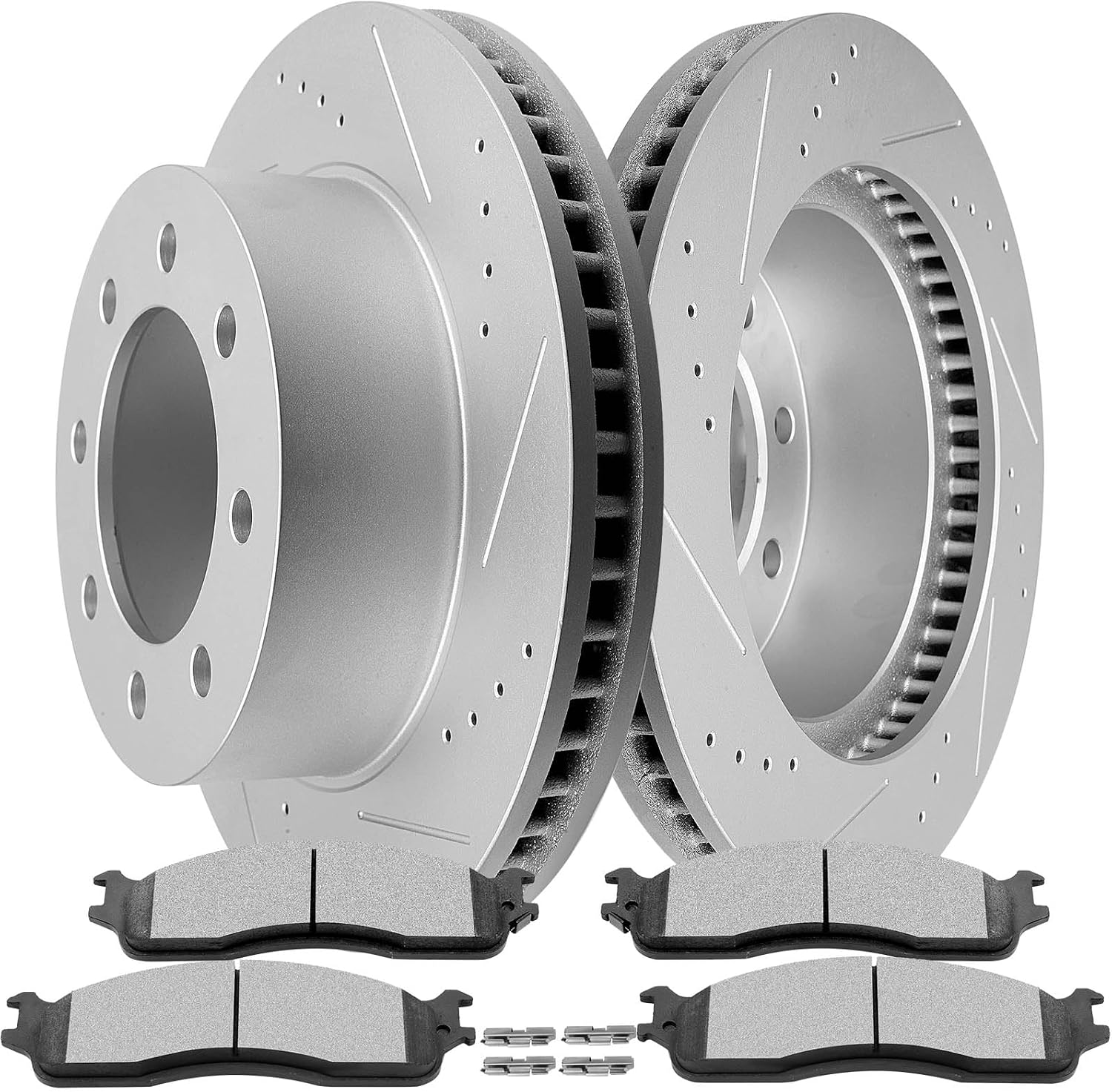 SCITOO Front 13.89' Brake Pads and Rotors Kits Fit For Dodge Ram 1500 2006-2008,For Ram 2500 2003-2008,For Ram 3500 2003-2008