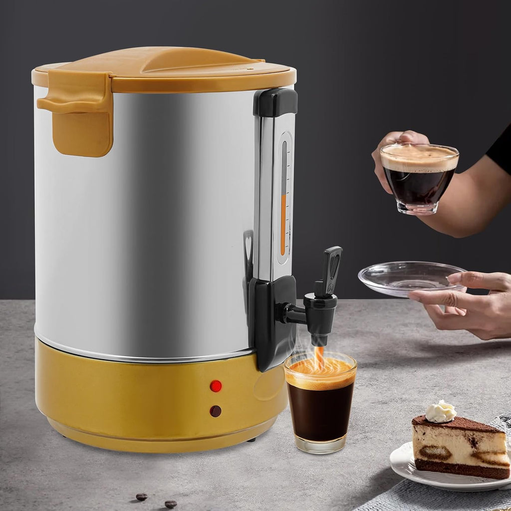 Electric Hot Water Dispenser, 2800W Commercial Water Boiler with Temperature Control, Large Capacity Heater, Electric Heat Preservation Bucket, for Coffee, Tea & Party Use