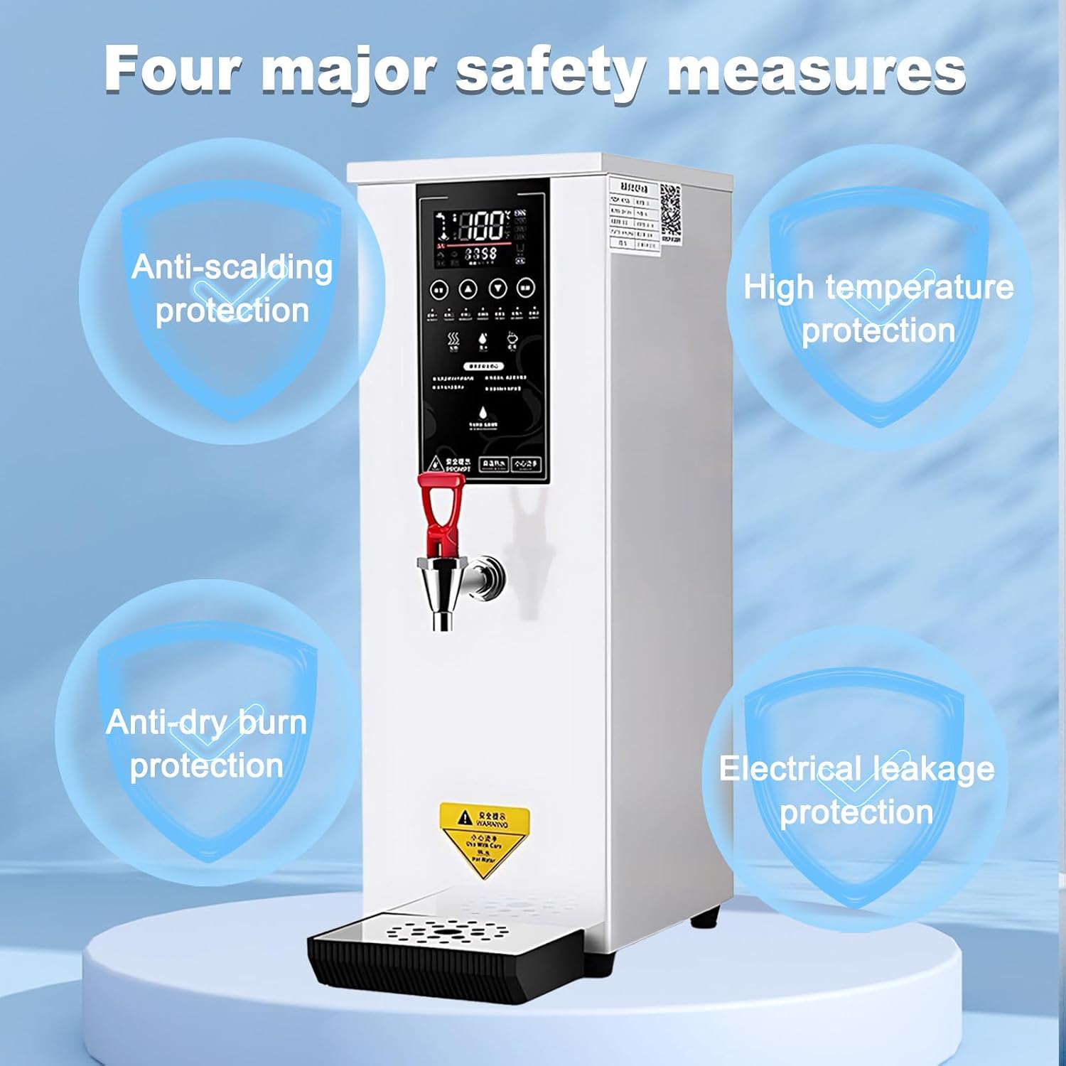 3000W Hot Water Dispenser, Electric Water Boiler with Triple-Layer Thermal Insulation, 304 Stainless Steel Liner for Home and Office