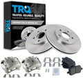 TRQ Front Brake Pad and Rotor Set Ceramic Vented Rotors Calipers Compatible with 2007-2008 Chevrolet Malibu 2007 Pontiac G6