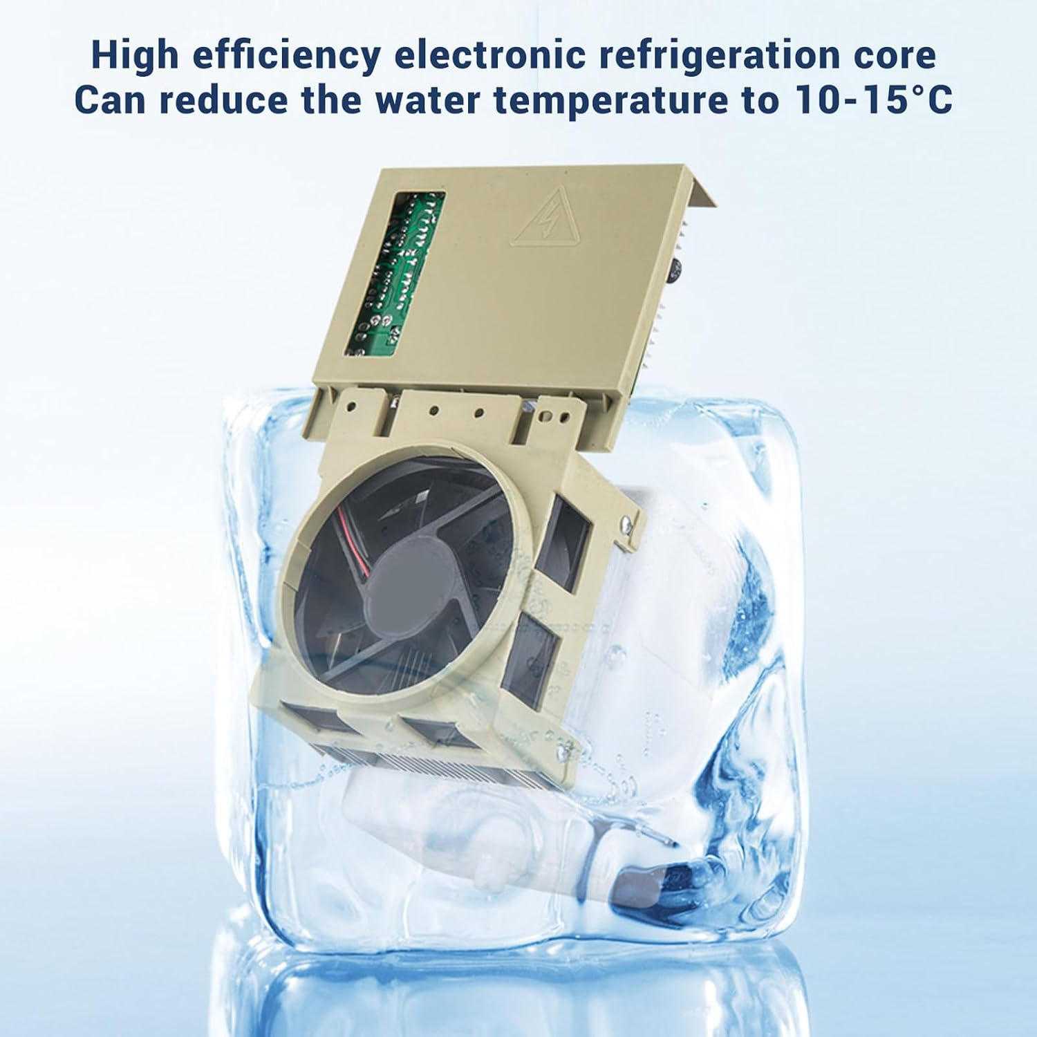 Hot Cold Water Dispenser, Professional Low Noise Dual Use Efficient Small Countertop Water Dispenser for Home and Office, with Food Grade Stainless Steel Liner Heating,