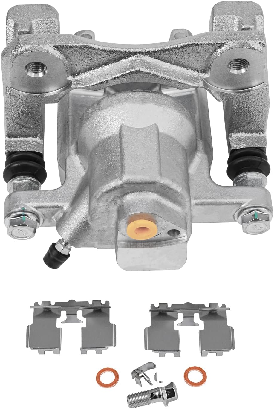 Detroit Axle - Rear Disc Brake Rotors Driver Side Brake Caliper Replacement for Toyota Camry Avalon Lexus ES350 ES300H - 3pc Set