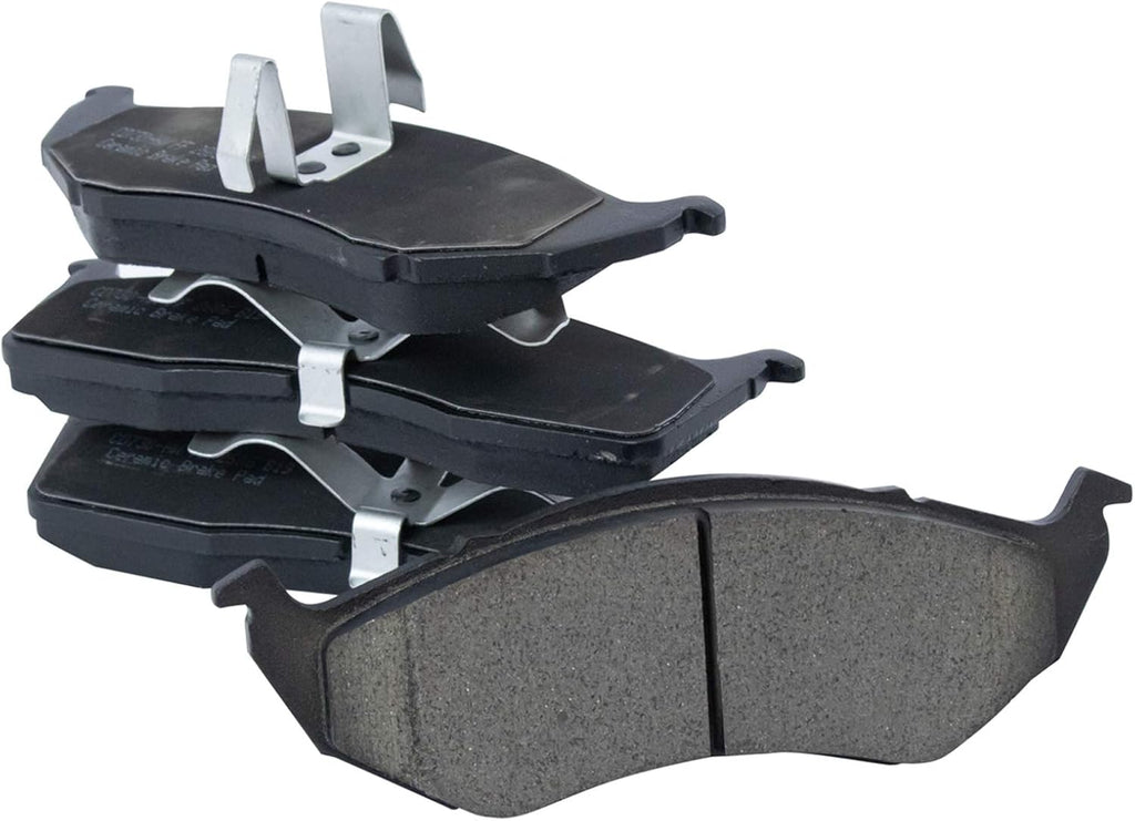 TRQ Front and Rear Brake Pad and Rotor Set Ceramic Compatible with 1999-2004 Chrysler 300M Dodge Intrepid 1998-2004 Concorde 1999-2001 LHS