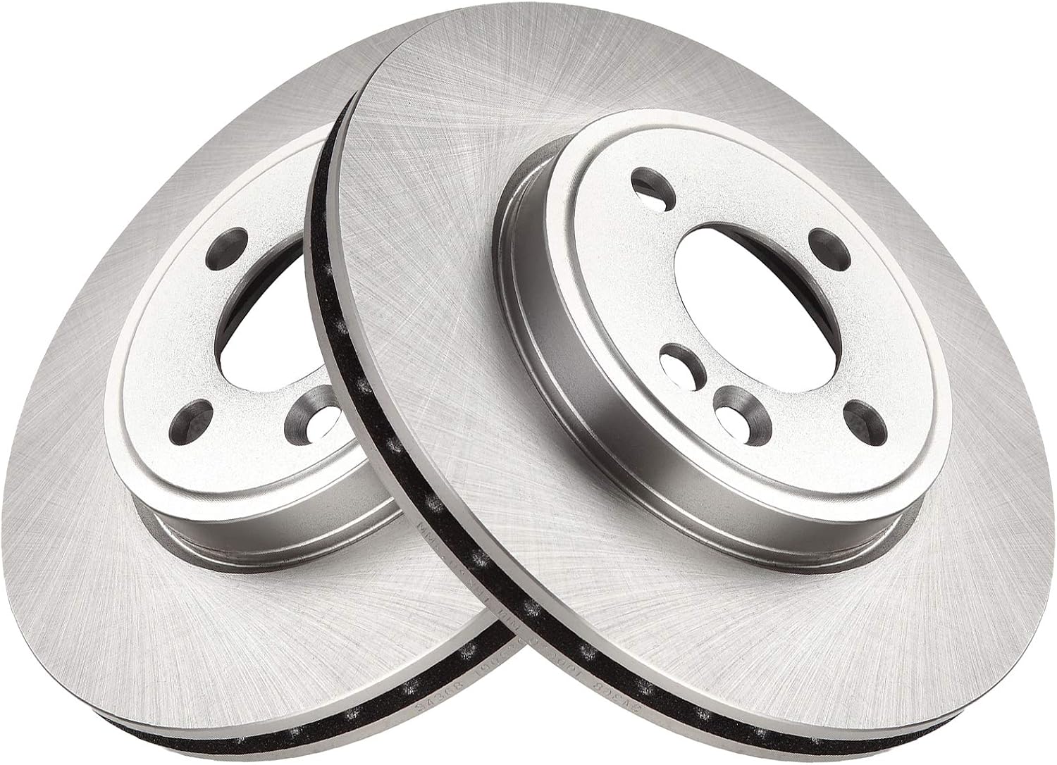TRQ Front and Rear Brake Pad and Rotor Set Ceramic Vented Solid Rotors Compatible with 2007-2015 Mini Cooper